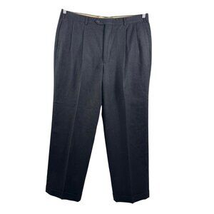 VTG Majer Slacks 100% wool relaxed classic formal mens trousers Charcol sz‎ 38